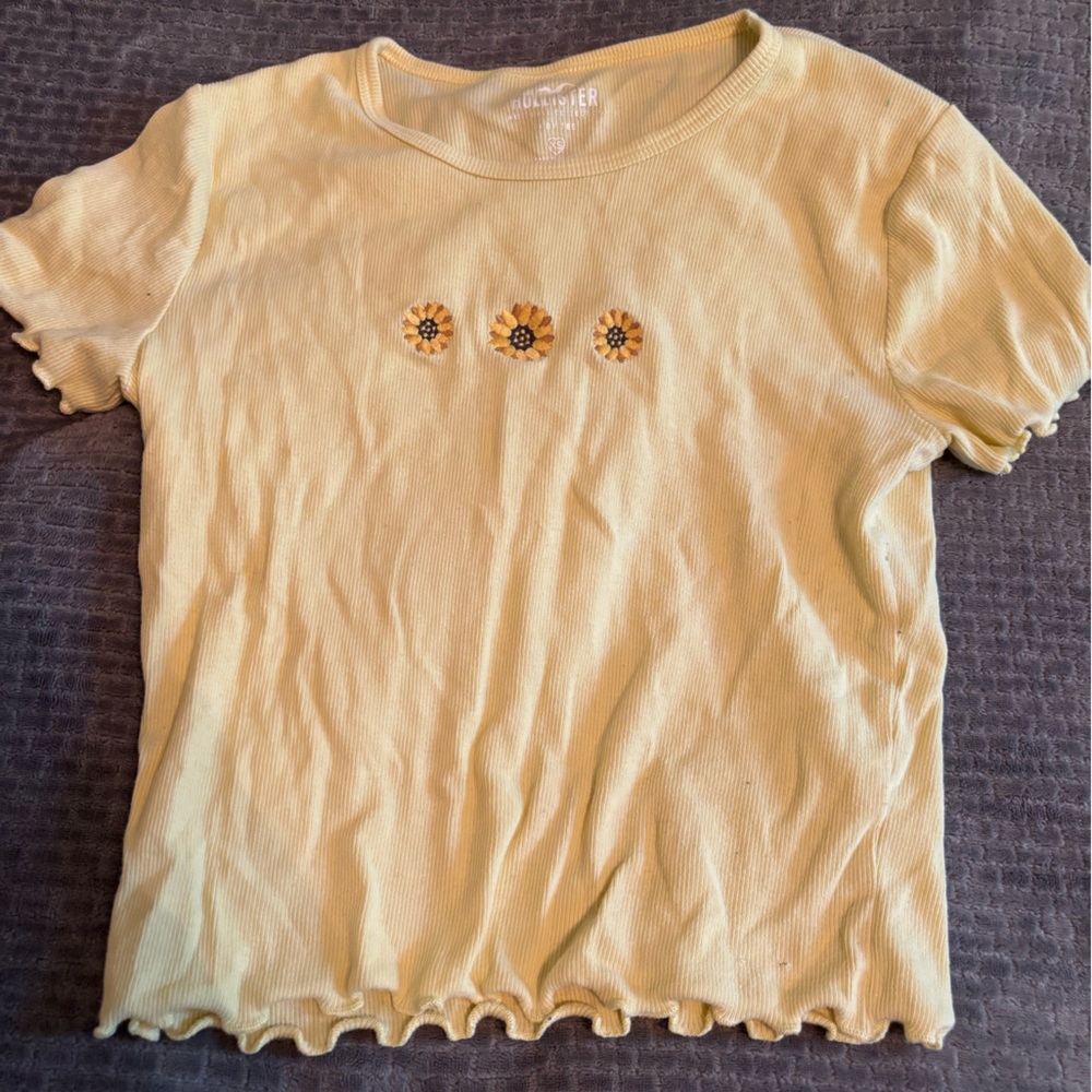 Hollister Light Yellow Ribbed Tank